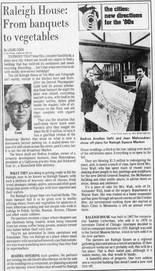 The Raleigh House - May 1980 Article On Market Idea